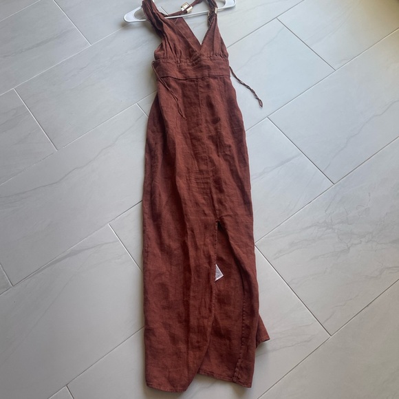 Zara Brown Backless Dress - Picture 3 of 8